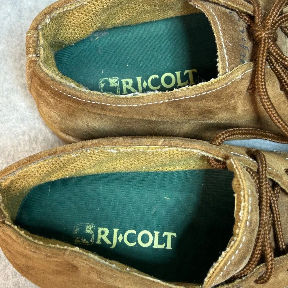 RJ COLT Wellston Mens 9M Brown‎ Suede Chukka Boots Oil Resistant Sole work boots